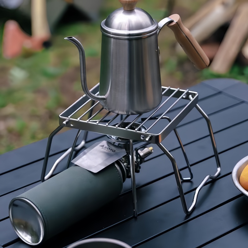 Camping Lightweight Cooking Pot - SSUNTAK Foldable Stainless Steel Camping Grill