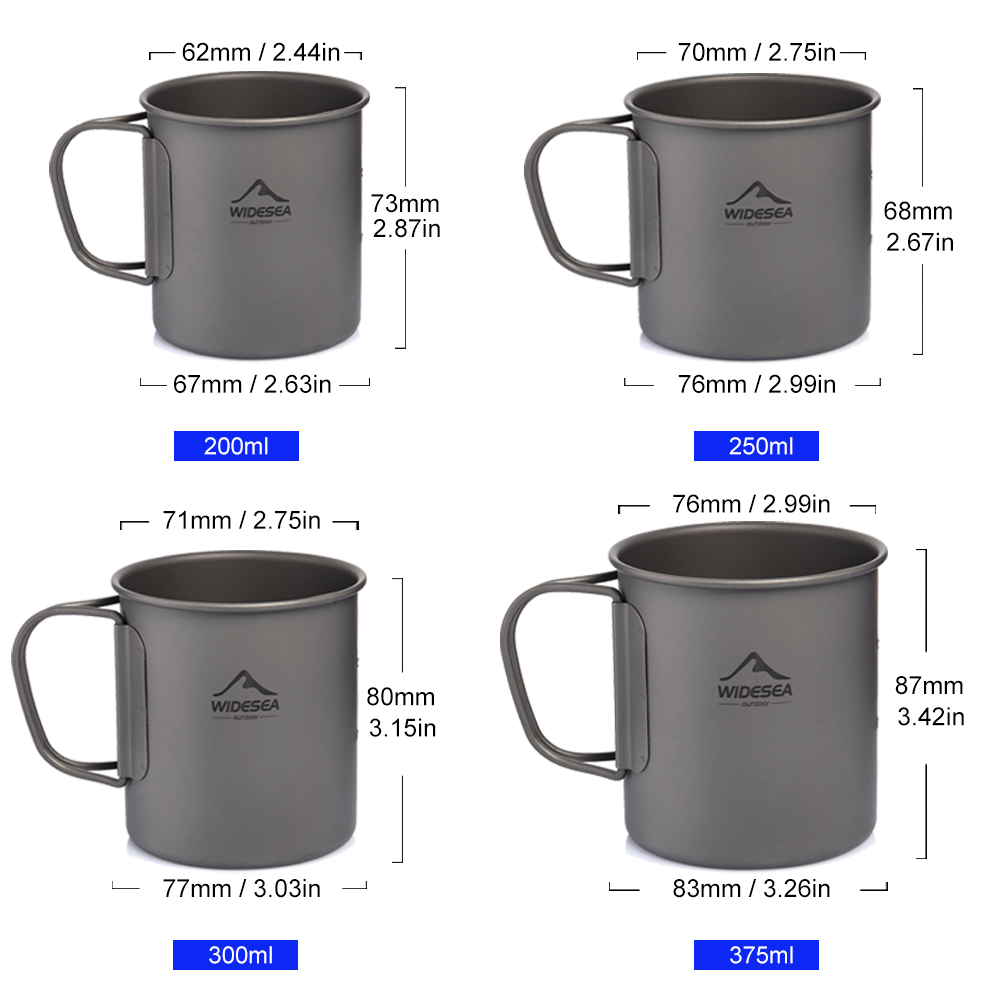 Widesea Camping Mug Titanium C - Camping Cooking Ware Set 评论和价格
