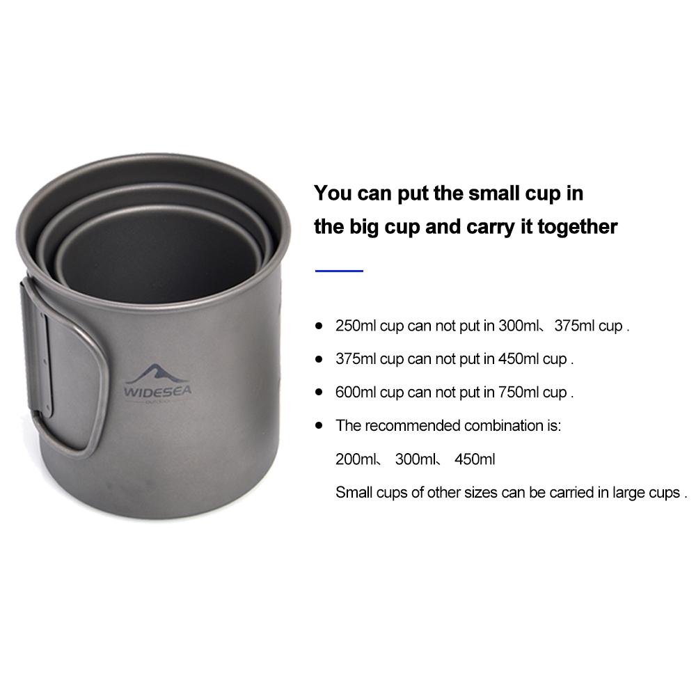 Widesea Camping Mug Titanium C - Camping Cooking Ware Set 评论和价格