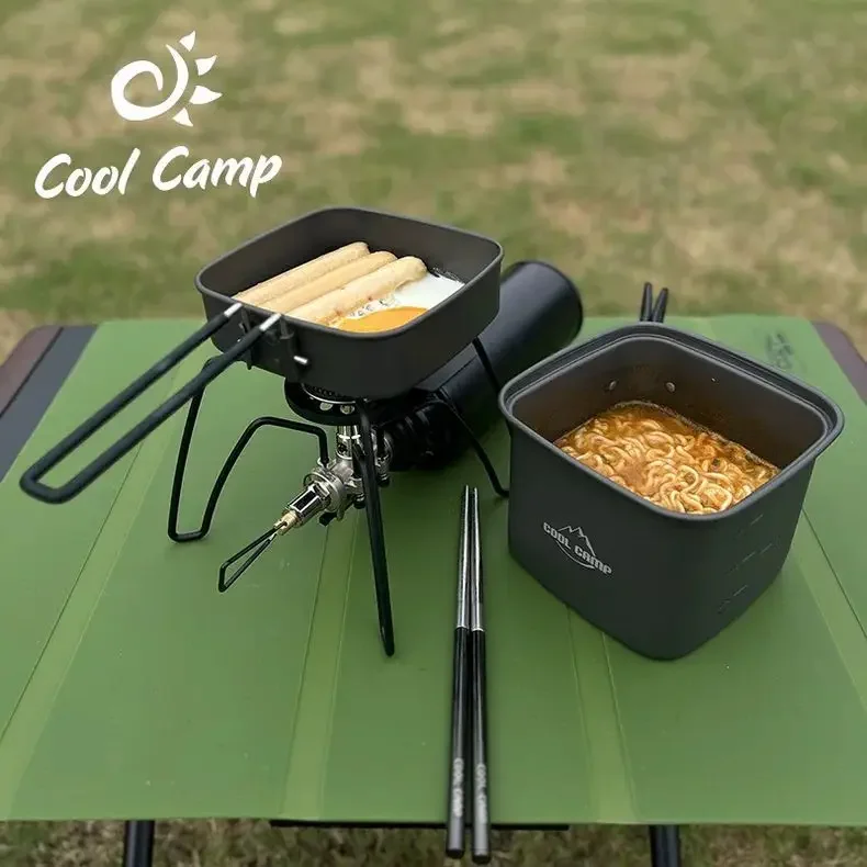 Outdoor Camping Square Pot Fol - Camping Cooking Box Set 评论和价格