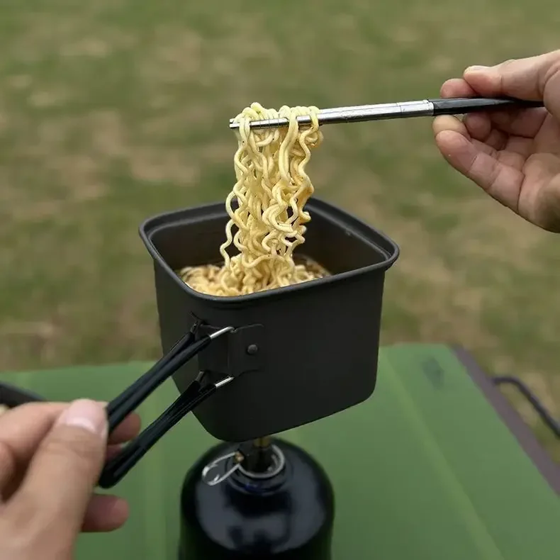 Outdoor Camping Square Pot Fol - Camping Cooking Box Set 评论和价格
