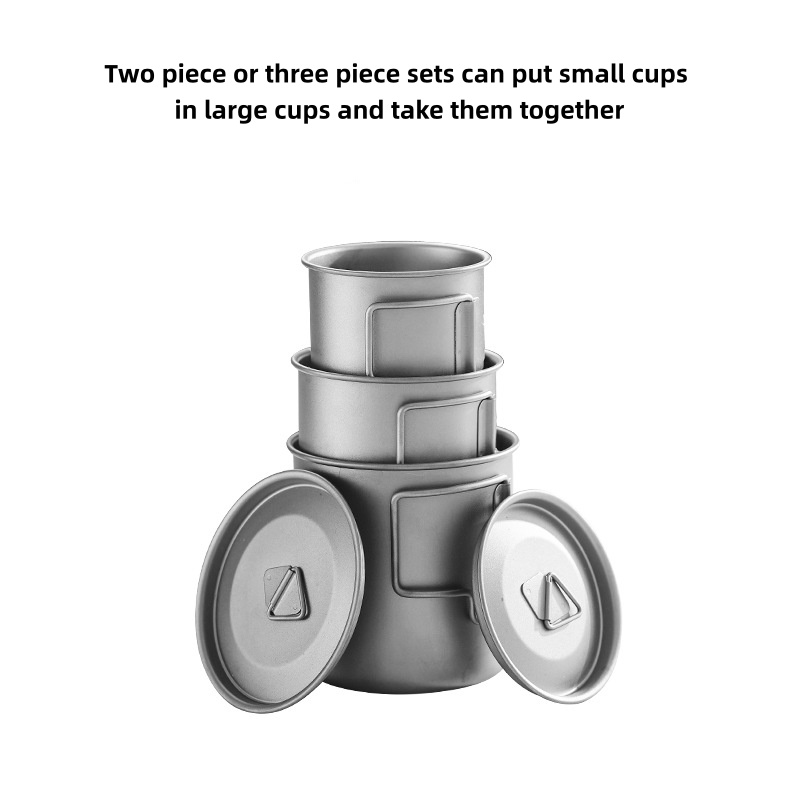 Titanium Camping Mug with Fold - Camping Cooking Ware Set 评论和价格