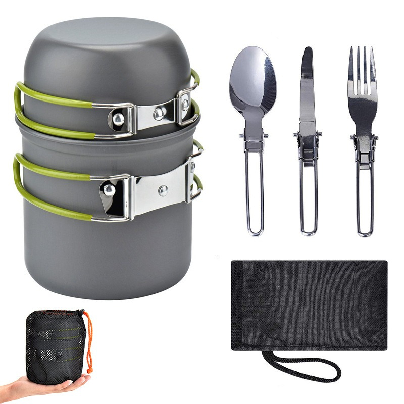 Outdoor Portable Camping Cookw - Camping Lightweight Cooking Pot 评论和价格