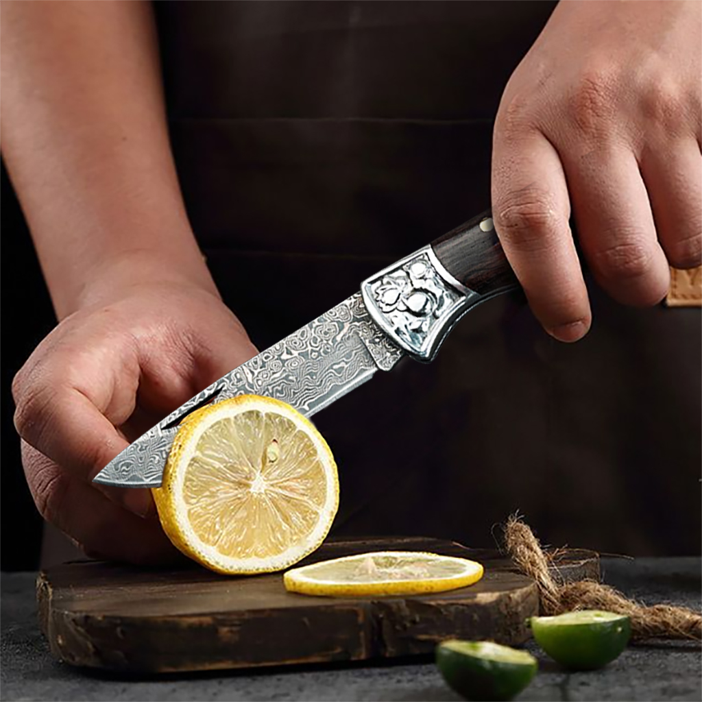 WXCOO Damascus Folding Knife F - Camping Cooking Knives 评论和价格