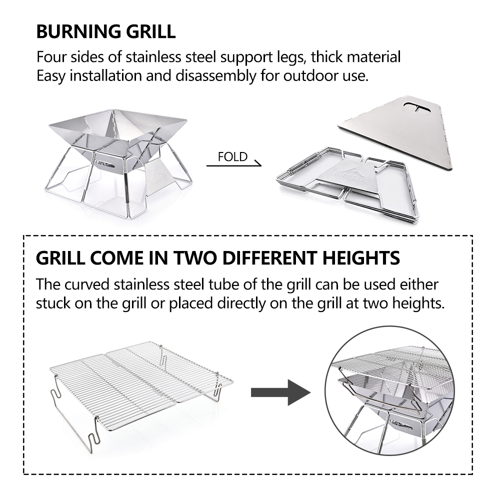 Widesea Windproof Wood-Burning - Camping Cooking Device 评论和价格
