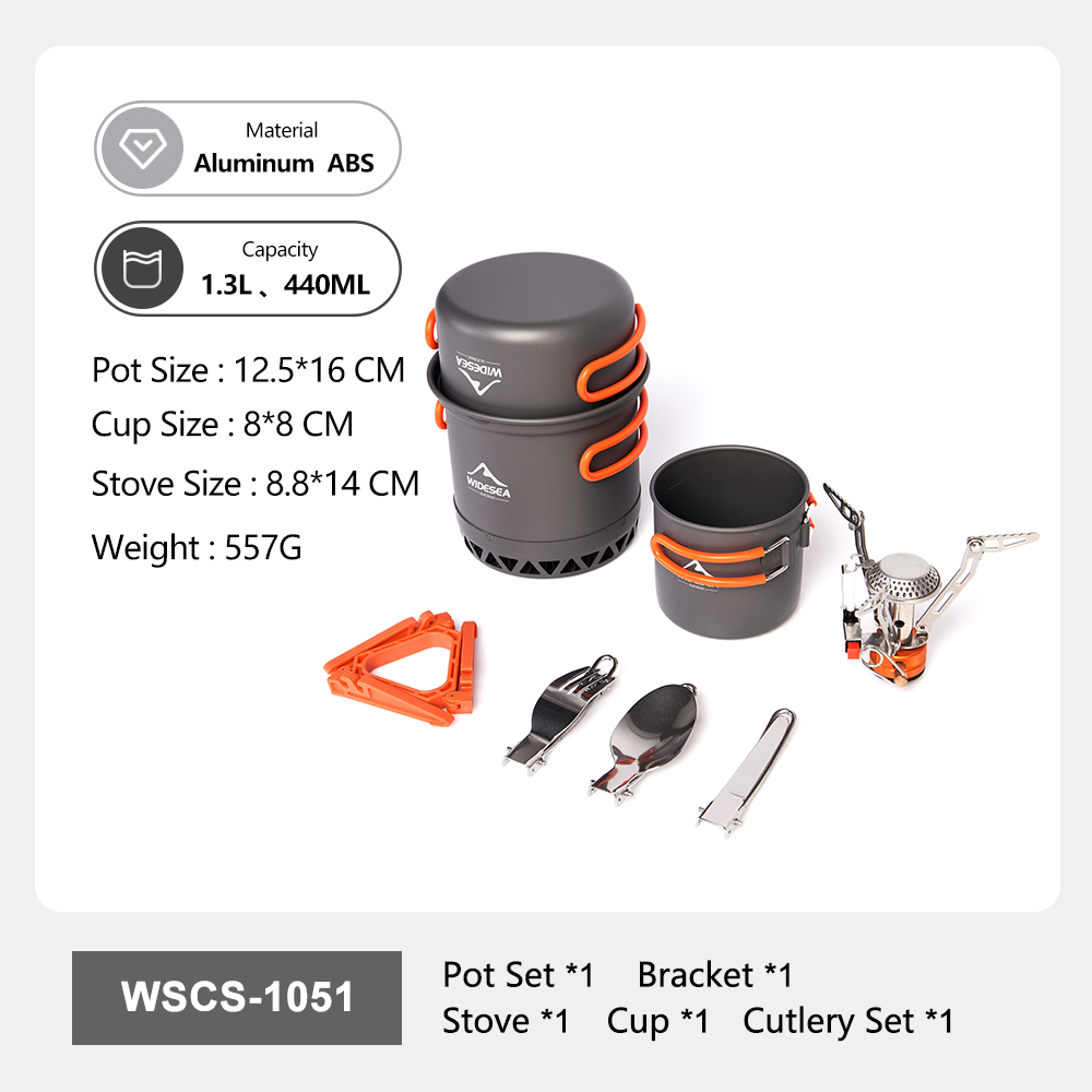 Widesea Portable Camping Cookw - Camping Cooking Ware Set 评论和价格