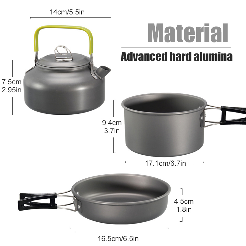 WESTTUNE Camping Cookware Kit  - Camping Cooking Set With Kettle 评论和价格