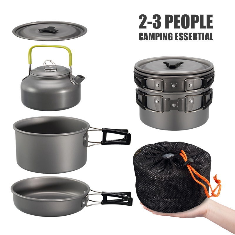 WESTTUNE Camping Cookware Kit  - Camping Cooking Set With Kettle 评论和价格
