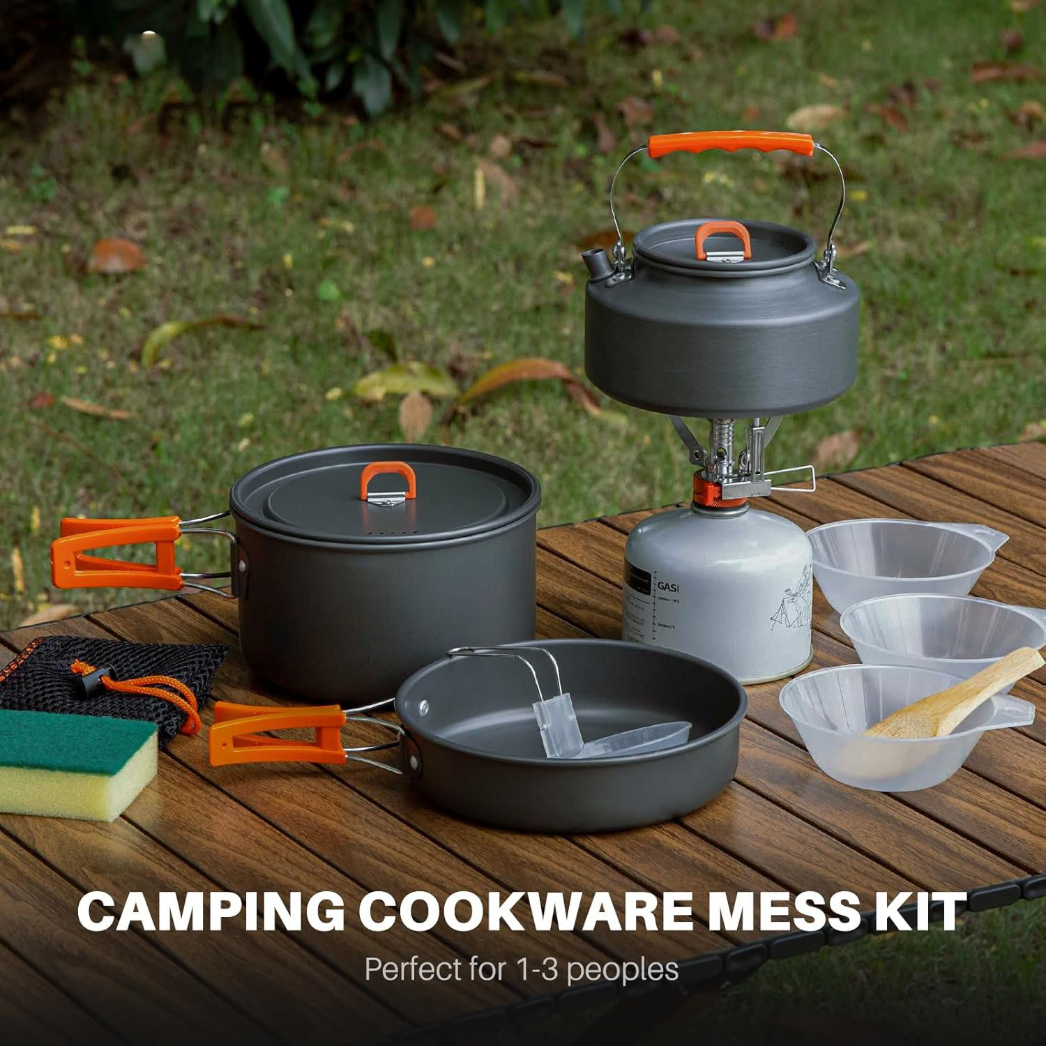 Camping Cookware Camping Pot a - Camping Cooking Set With Kettle 评论和价格