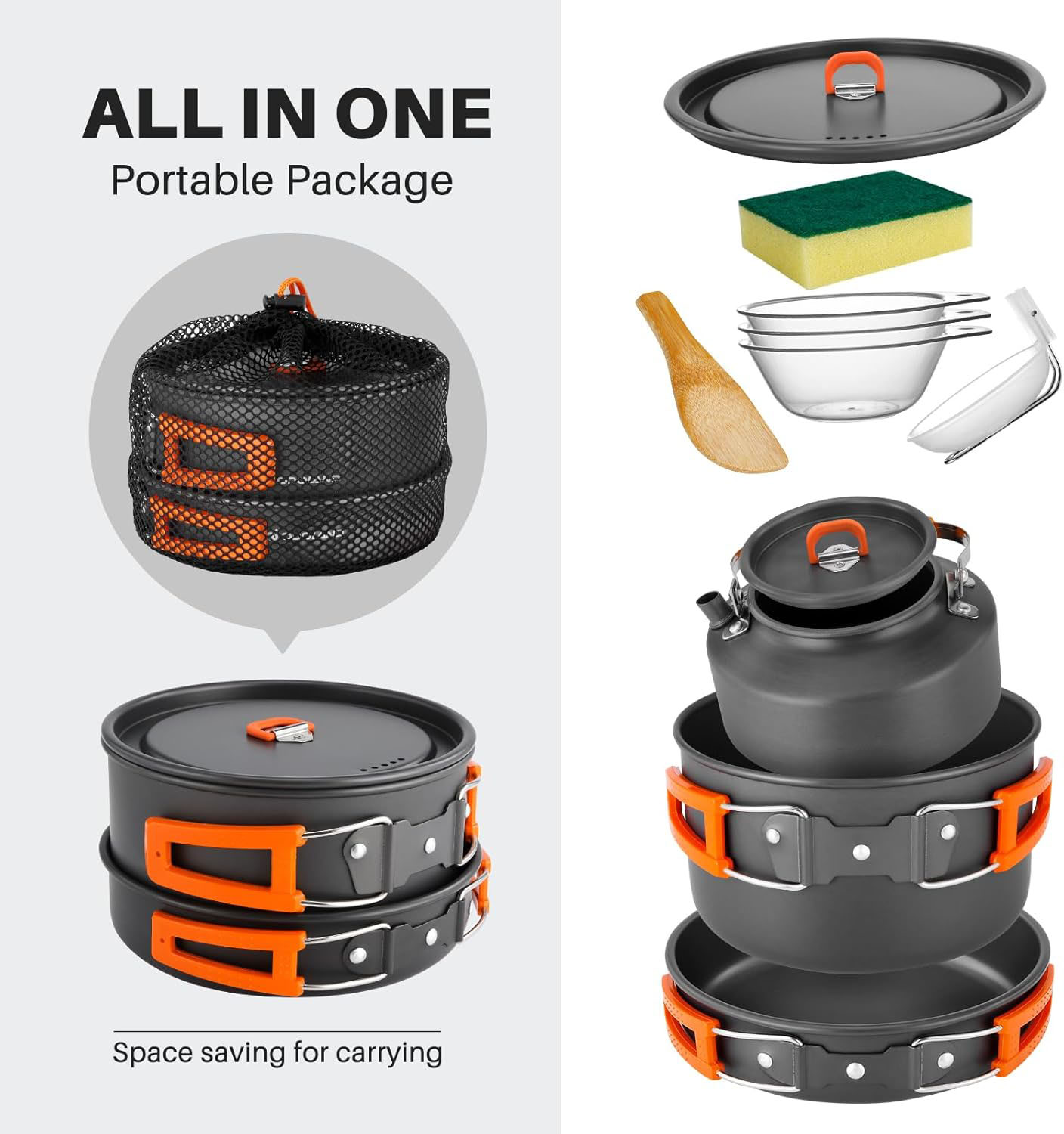 Camping Cookware Camping Pot a - Camping Cooking Set With Kettle 评论和价格