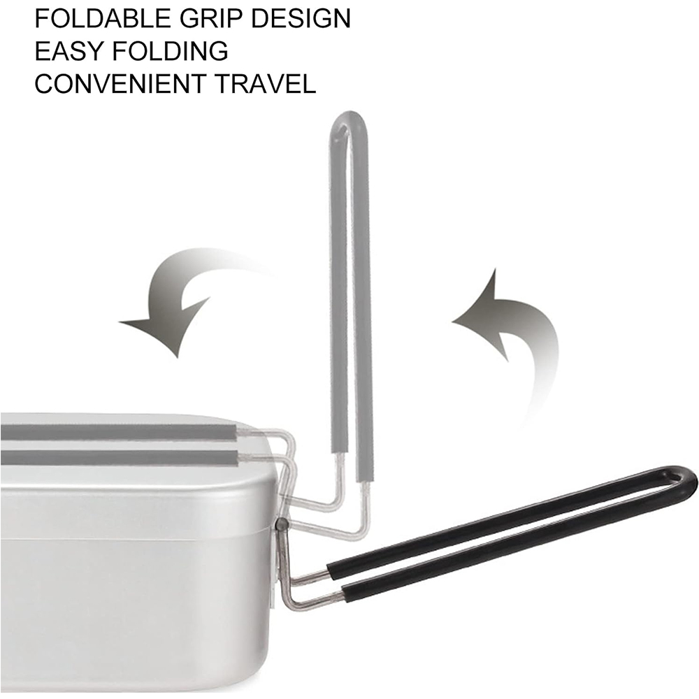800ML Aluminum Lunch Boxes Out - Camping Cooking Box Set 评论和价格