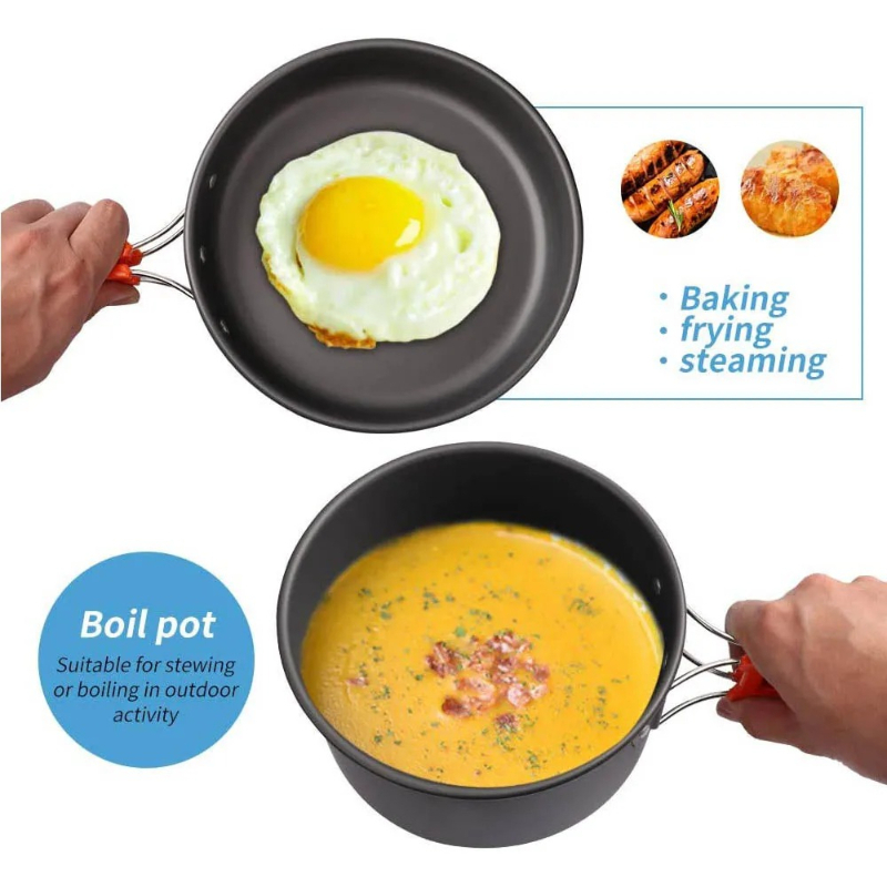 Camping Cooking Set, Outdoor K - Camping Cooking Set With Kettle 评论和价格