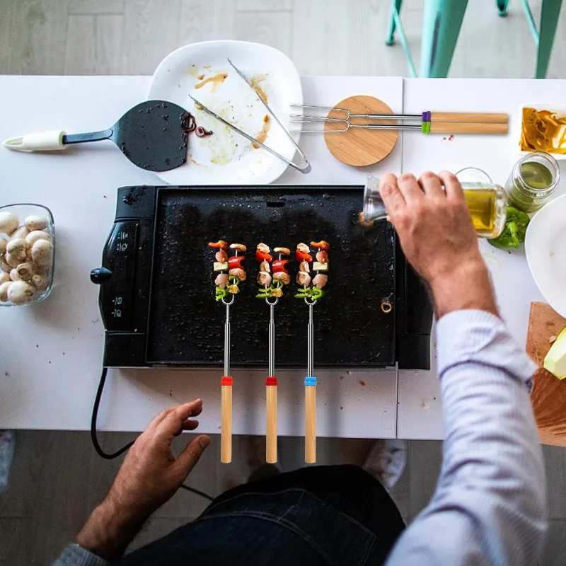 Stainless Steel Extendable Lon - Camping Cooking Bbq 评论和价格
