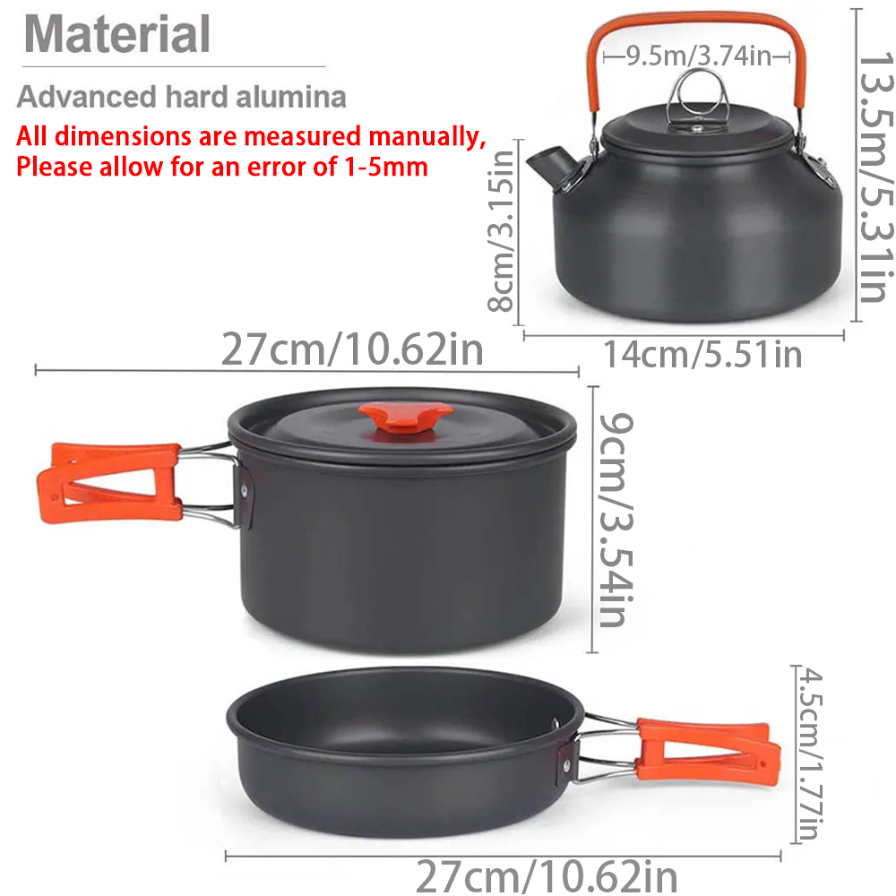 1pcs/1set Camping Cookware Kit - Camping Cooking Ware Set 评论和价格
