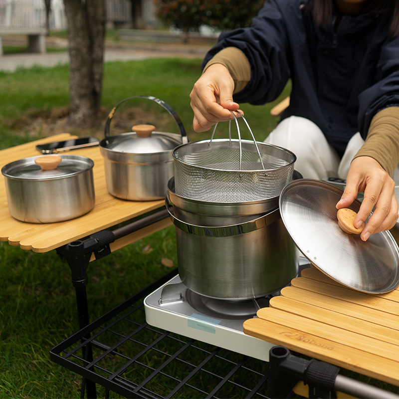NOBANA Newest Outdoor Stainles - Camping Cooking Ware Set 评论和价格