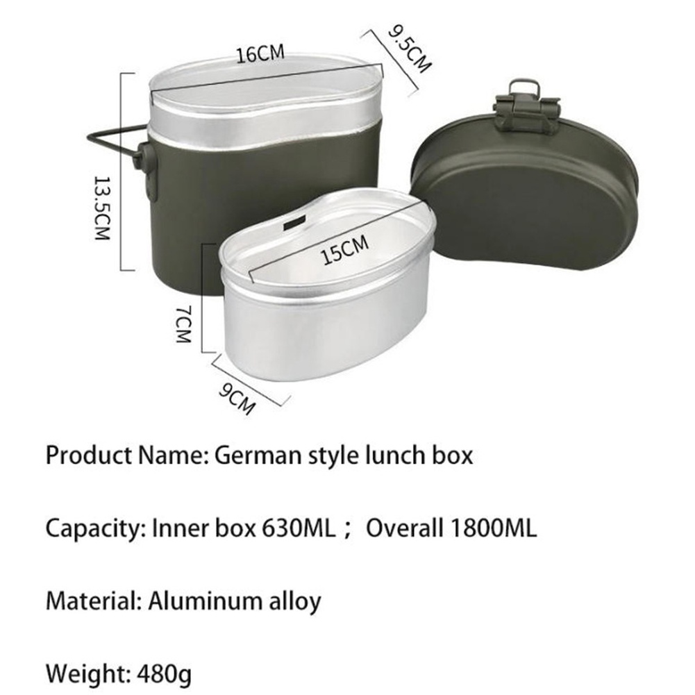 3 Pcs Aluminum Lunch Box Set 6 - Camping Cooking Box Set 评论和价格