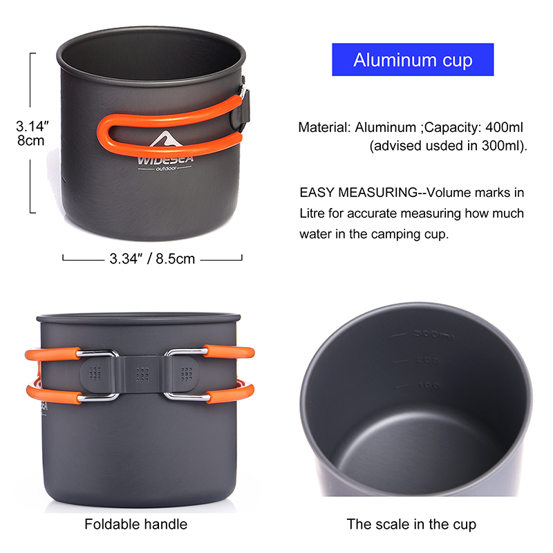 Widesea Camping Cookware Set O - Camping Cooking Knife Set 评论和价格