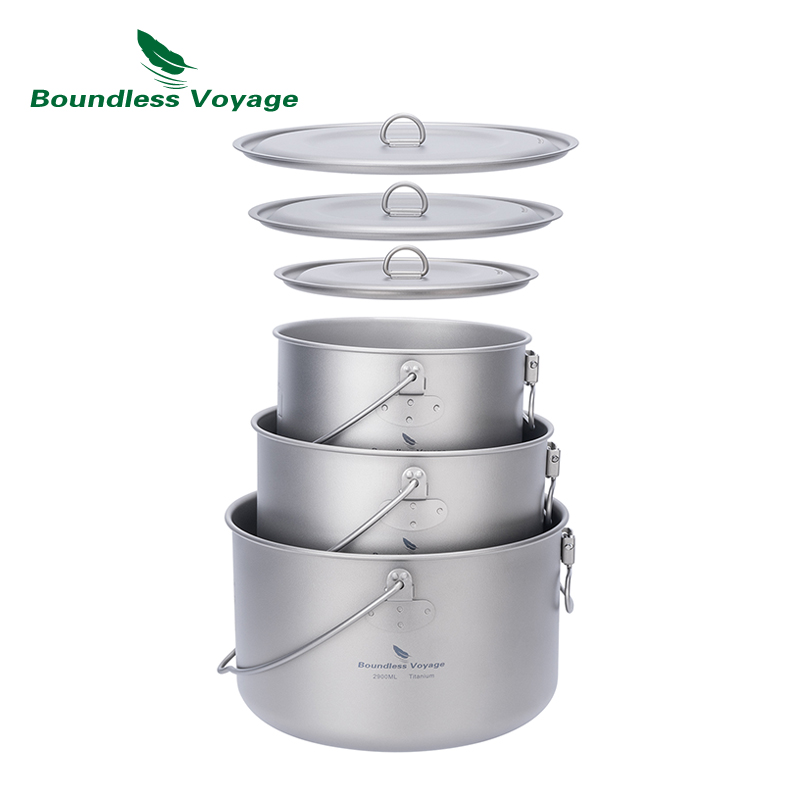 Boundless Voyage Titanium Pot  - Camping Cooking Ware Set 评论和价格
