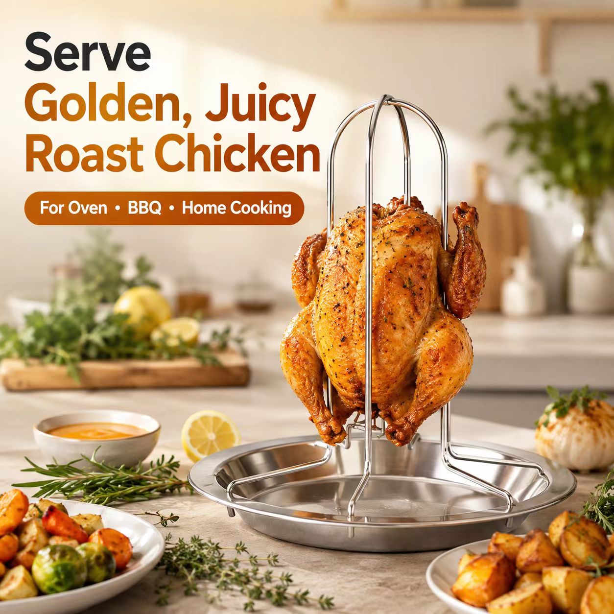 Portable Whole Chicken BBQ Gri - Camping Cooking Bbq 评论和价格