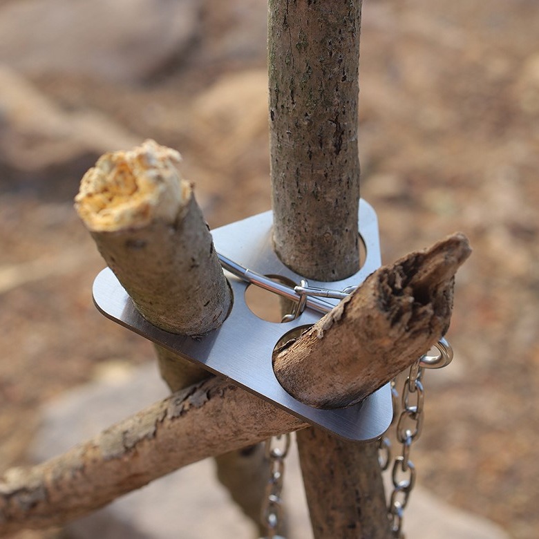 Stainless Steel Camping Tripod - Camping Cooking Ware Set 评论和价格