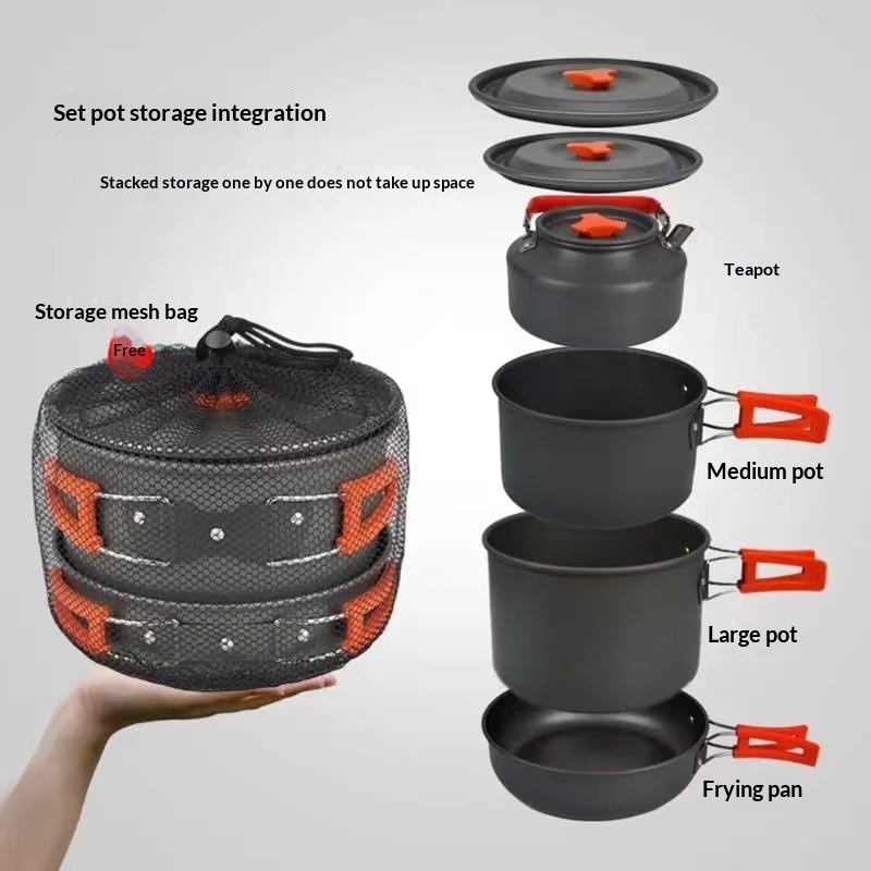 Portable Aluminum Camping Cook - Camping Cooking Ware Set 评论和价格