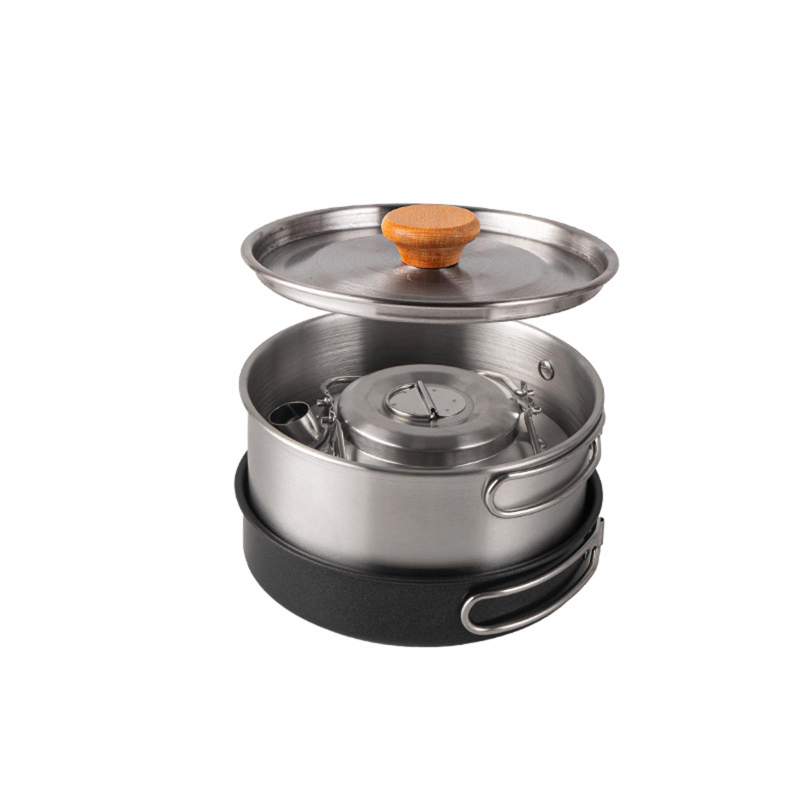 Camping Cookware Camping Cooki - Camping Cooking Set With Kettle 评论和价格