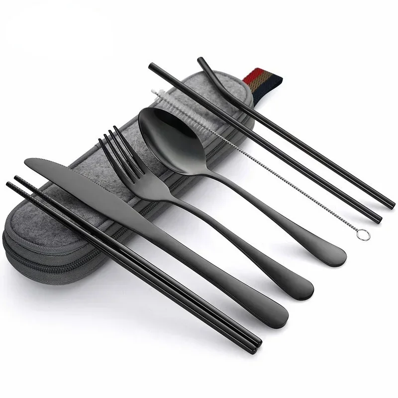 8Pcs/set Tableware Reusable Tr - Camping Cooking Knife Set 评论和价格