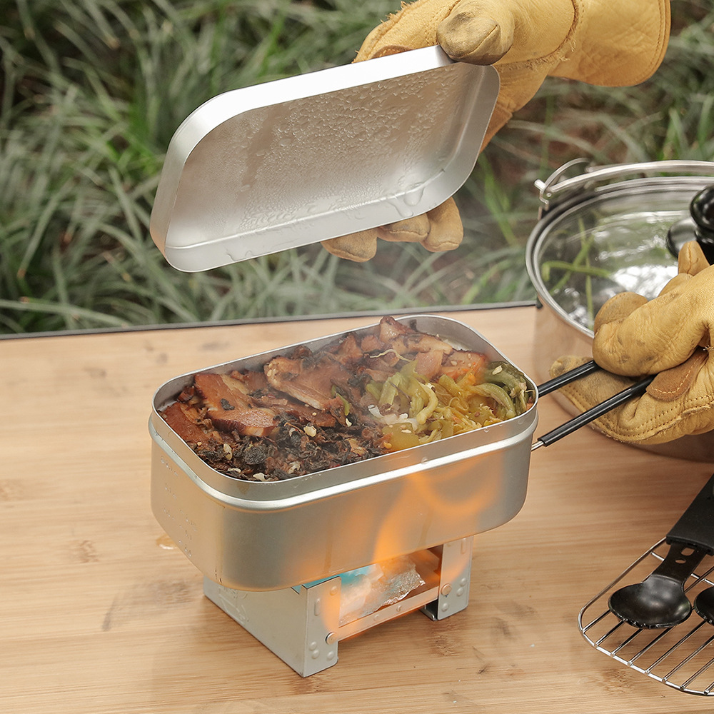 Outdoor Aluminium Mess Kit, St - Camping Cooking Box Set 评论和价格