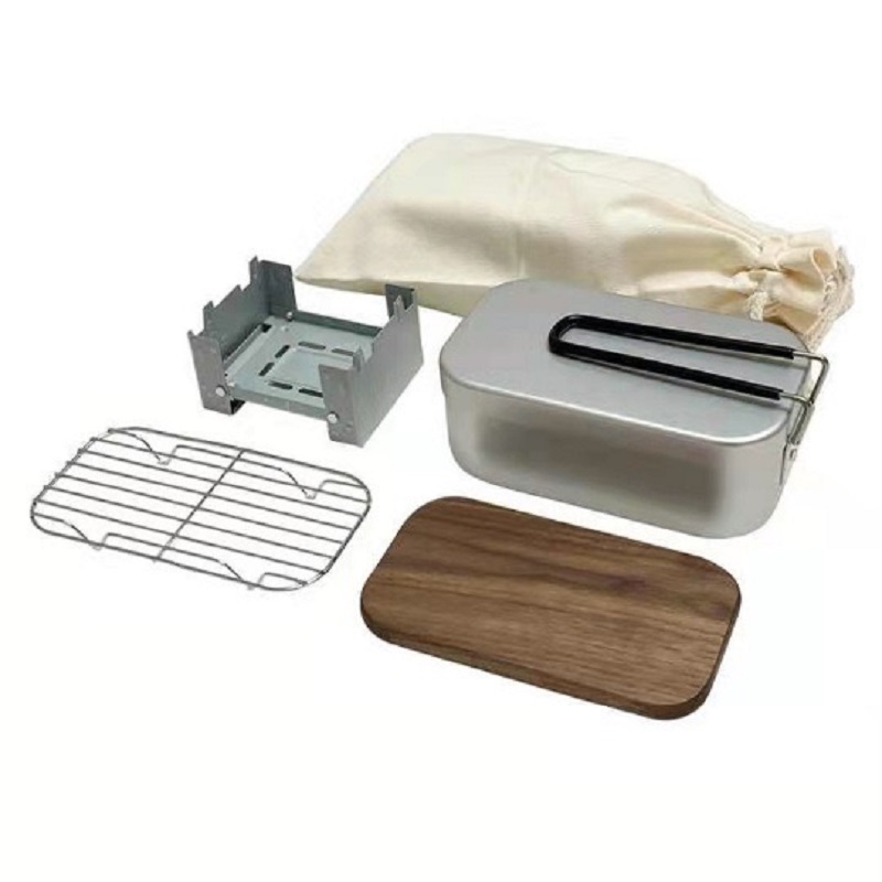 Outdoor Aluminium Mess Kit, St - Camping Cooking Box Set 评论和价格