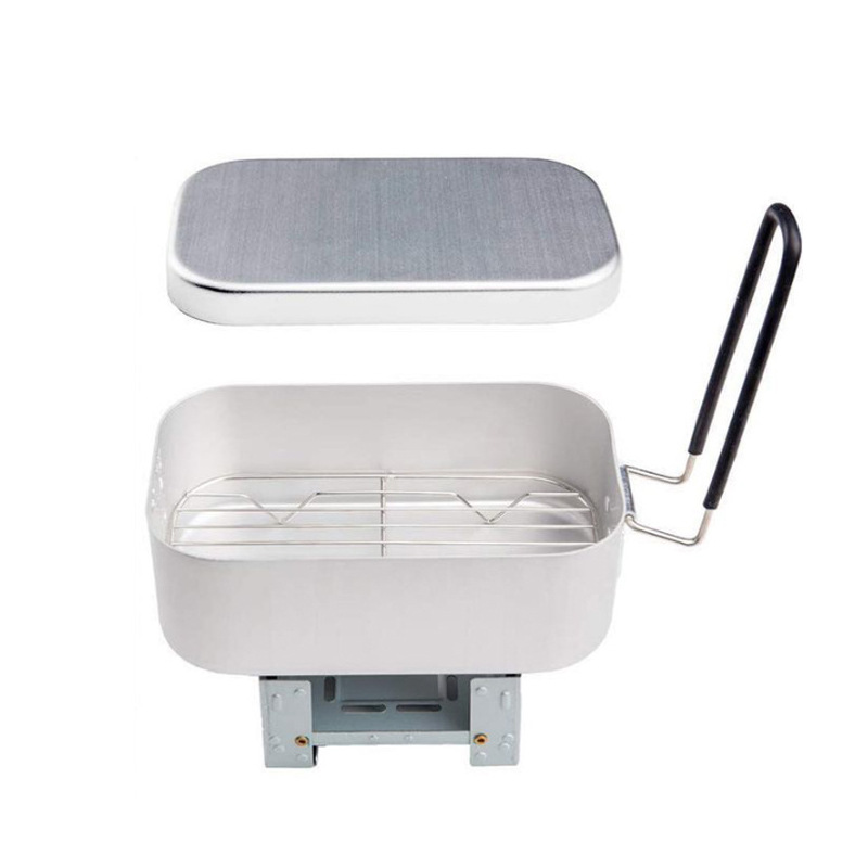 Outdoor Aluminium Mess Kit, St - Camping Cooking Box Set 评论和价格