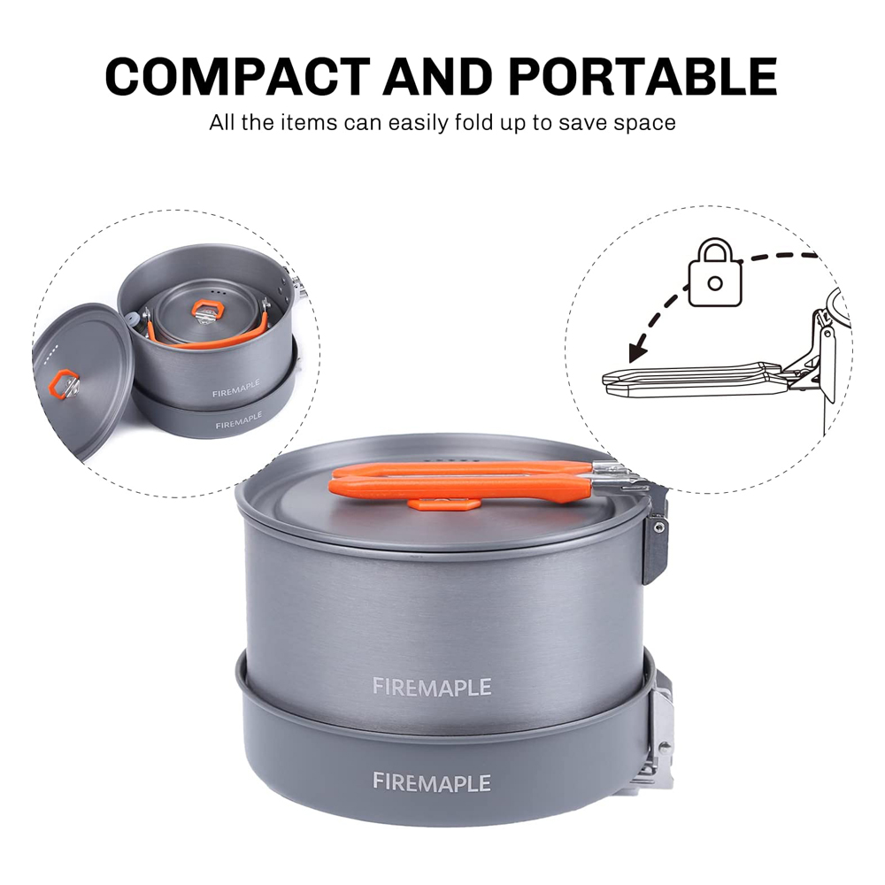 Fire Maple Camping Cookware Ut - Camping Cooking Set With Kettle 评论和价格