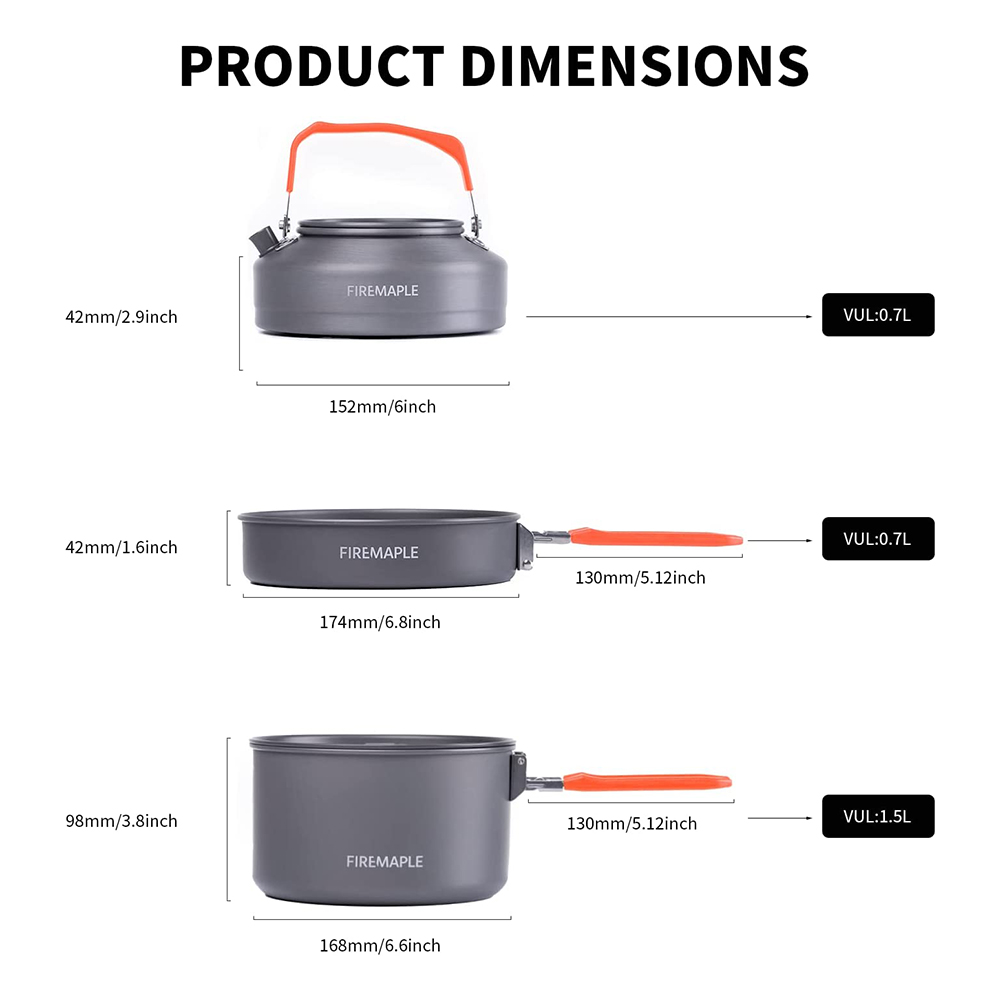Fire Maple Picnic Pot Pan Set  - Camping Cooking Box Set 评论和价格