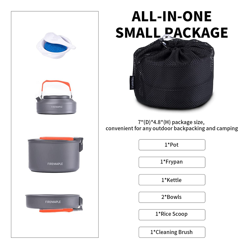 Fire Maple Picnic Pot Pan Set  - Camping Cooking Box Set 评论和价格