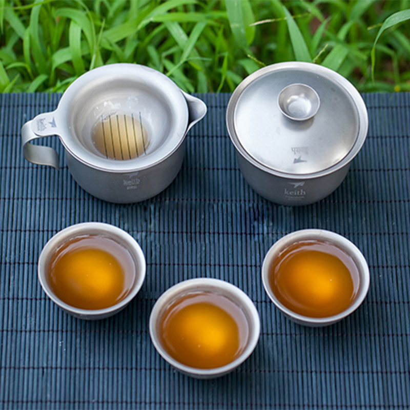 Keith Titanium Kung Fu Tea Set - Camping Cooking Set With Kettle 评论和价格