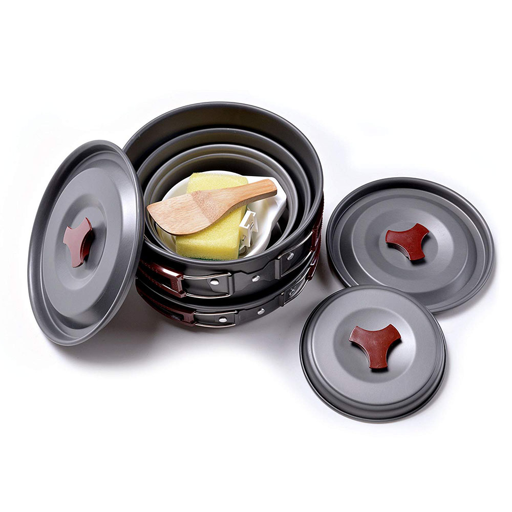 Outdoor Camping Cookware Kit N - Camping Cooking Ware Set 评论和价格